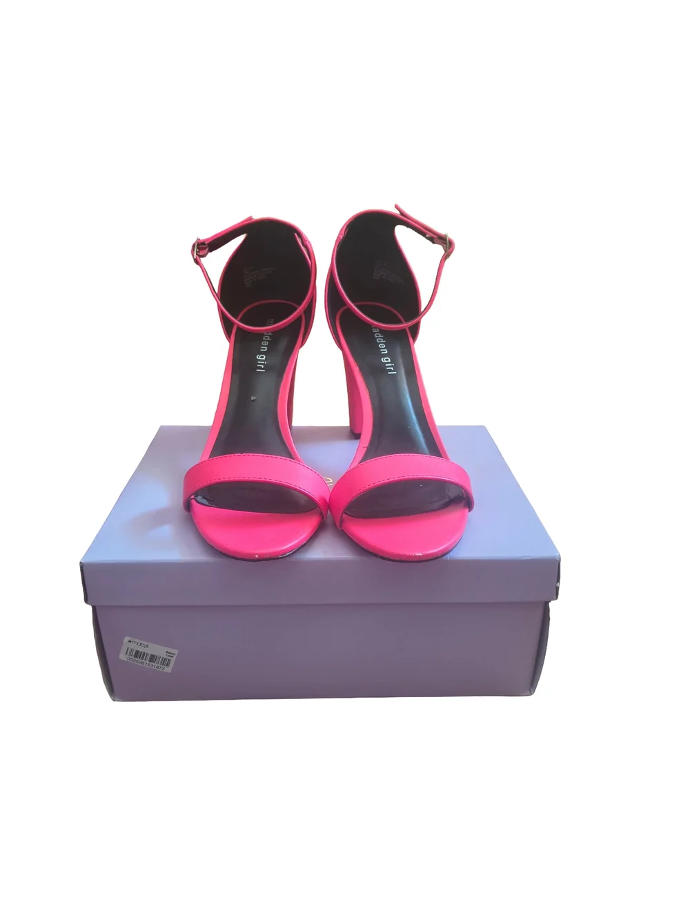 Steve Madden Neon Pink Ankle-Strap Heels